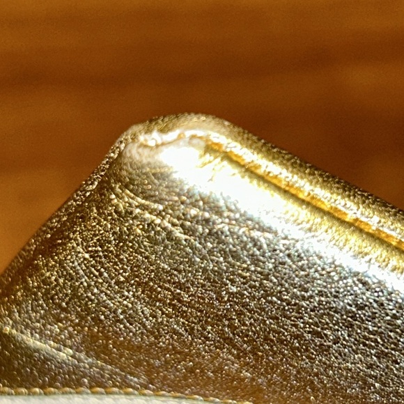 Authentic Céline Cabas Leather Clutch Bag Metallic Zippered Pouch - Picture 13 of 15